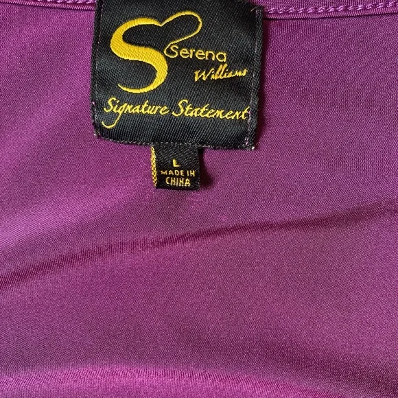 Serena Williams Signature Statement Purple Cowl Neck Top | Size Large | Dressy - Picture 4 of 8